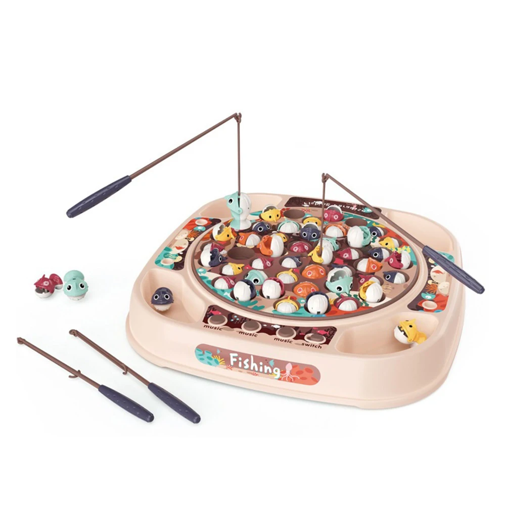 

Детская электрическая вращающаяся рыболовная игра, игрушка со звуком и подсветкой, пластина для рыбы, развивающая интеллектуальная игра дл...