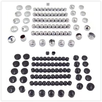 aftermarket free shipping motorcycle part 77 piece black caps cover kit for 04 15 harley sportster engine misc bolt nut chrome