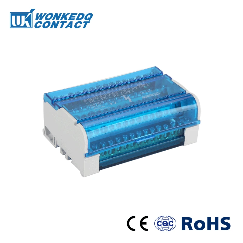 1Pc WKH415 Junction Modular Screw Universal WKH 415 Wire Electrical Connector Din Rail Terminal Block Power Distribution Box