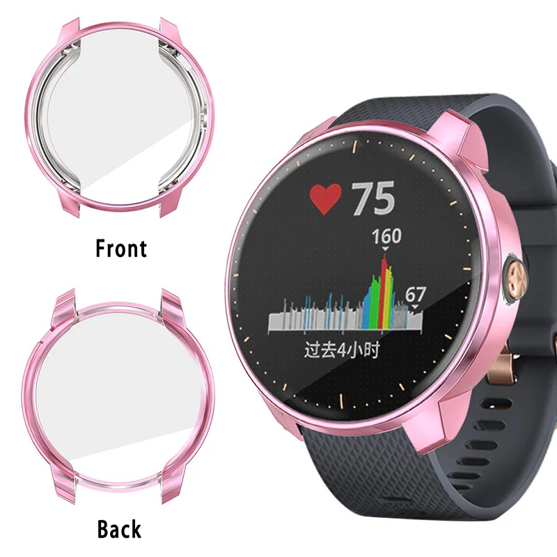 

Silicone Shell Screen FilmFor Garmin Vivoactive 3 Music Anti Scratch CoverAA