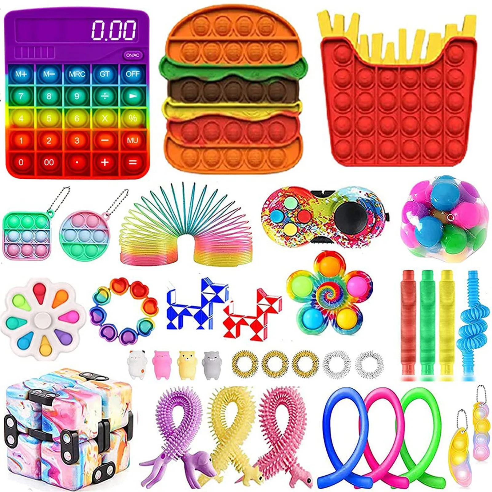 

Christmas Fidget Toys Pack Anti Stress Toy Set Marble Relief Gift for Adults Children Sensory Antistress Relief Figet Toys Box