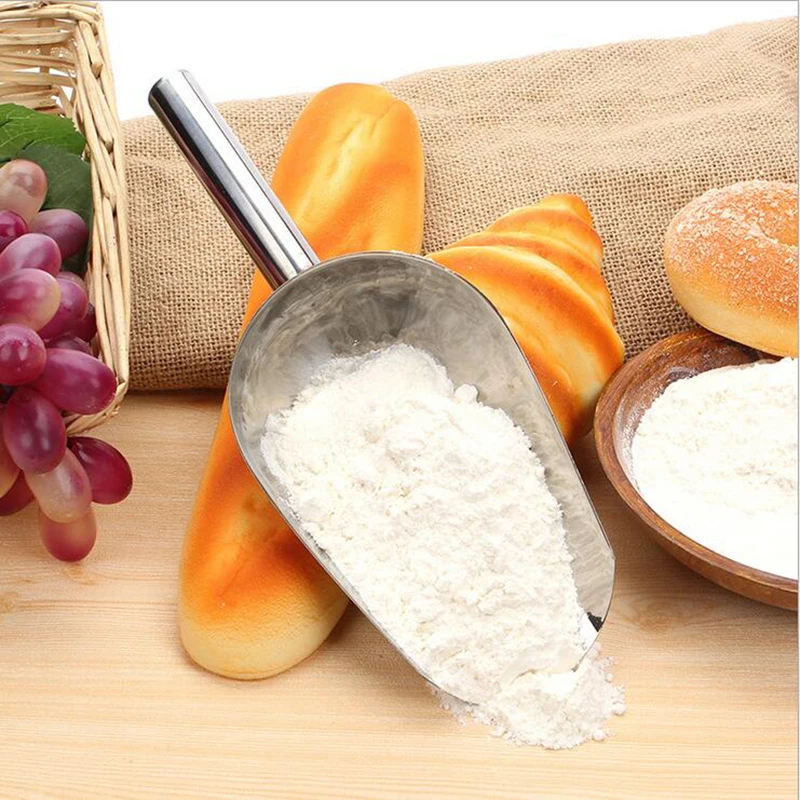 

Steel Scoop For Candy Ice Cube Flour Bar Buffet Shop Wedding Scoops Party Supplies Tool N3V3