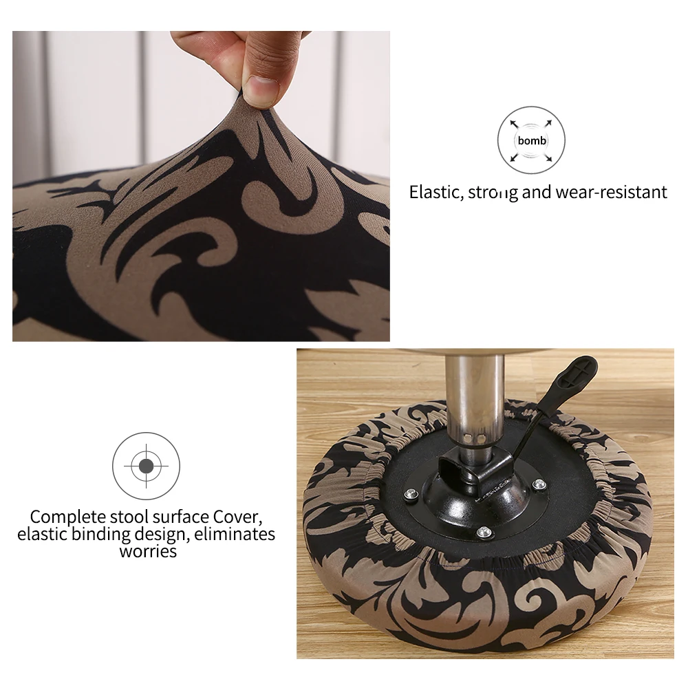 2019 круглый чехол для стула эластичный сиденья домашний кресла Круглый Барный