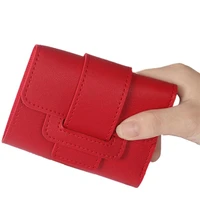 fashion women solid color trifold short wallet cash card holder coin purse bag