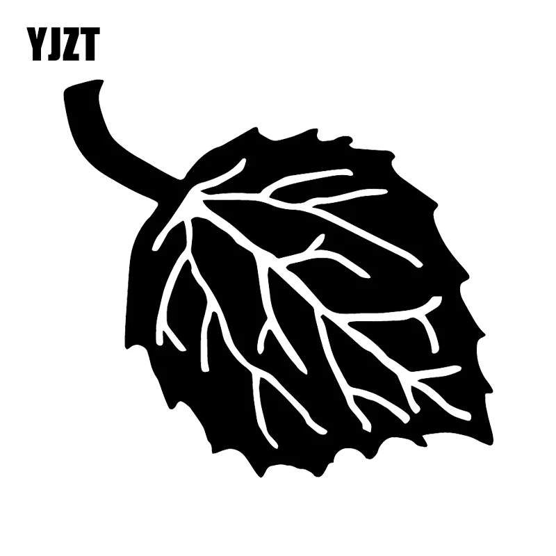 

YJZT 16.5X15.3CM Aspen Leaf Window Decoration Trunk Vinyl Decals Creative Car Stickers C25-1321