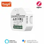 Умный светильник ключатель света Tuya ZigBee 3,0, релейный модуль, 2 банды Smart LifeTuya, управление через приложение, работает с Alexa, Google Home, Яндекс