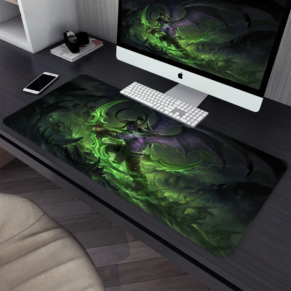 Большой игровой коврик для мыши World of Warcraft Illidan компьютерный офисный XXL клавиатура