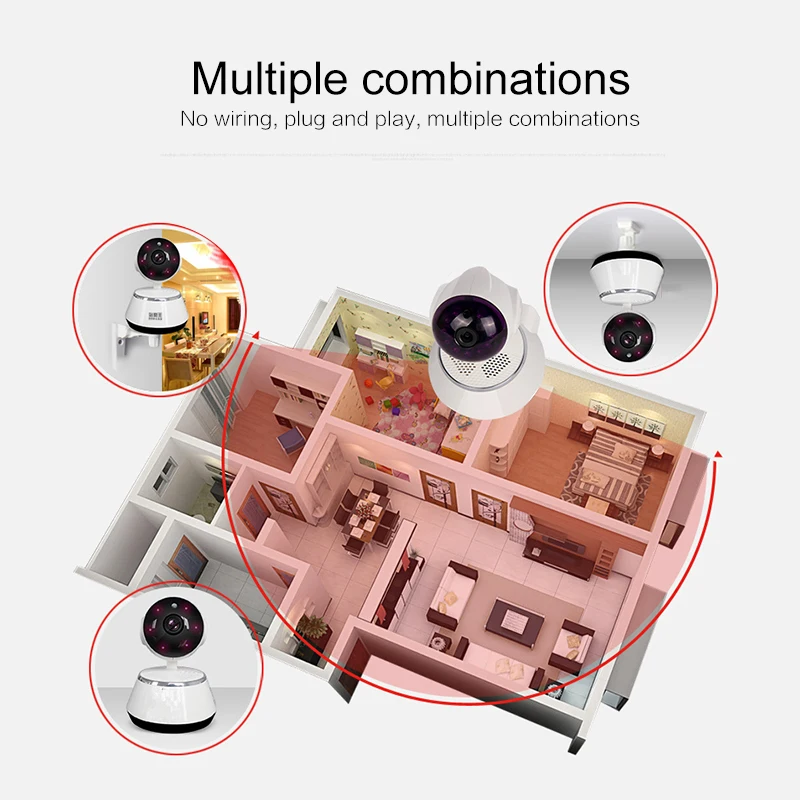 V380 HD 720P Wi-Fi IP Камера мини Беспроводной для наблюдения безопасности двухканальную