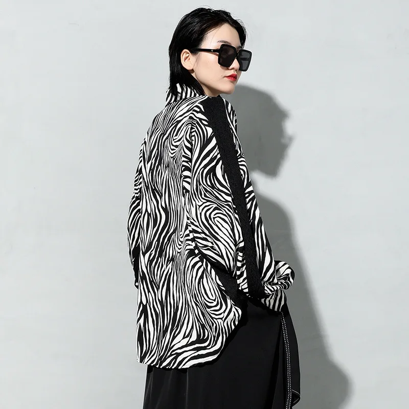 

Max LuLu Korean Fashion Style Spring Streetwear Women Striped Printed Blouses Ladies Vintage Loose Shirt Female Long Sleeve Tops