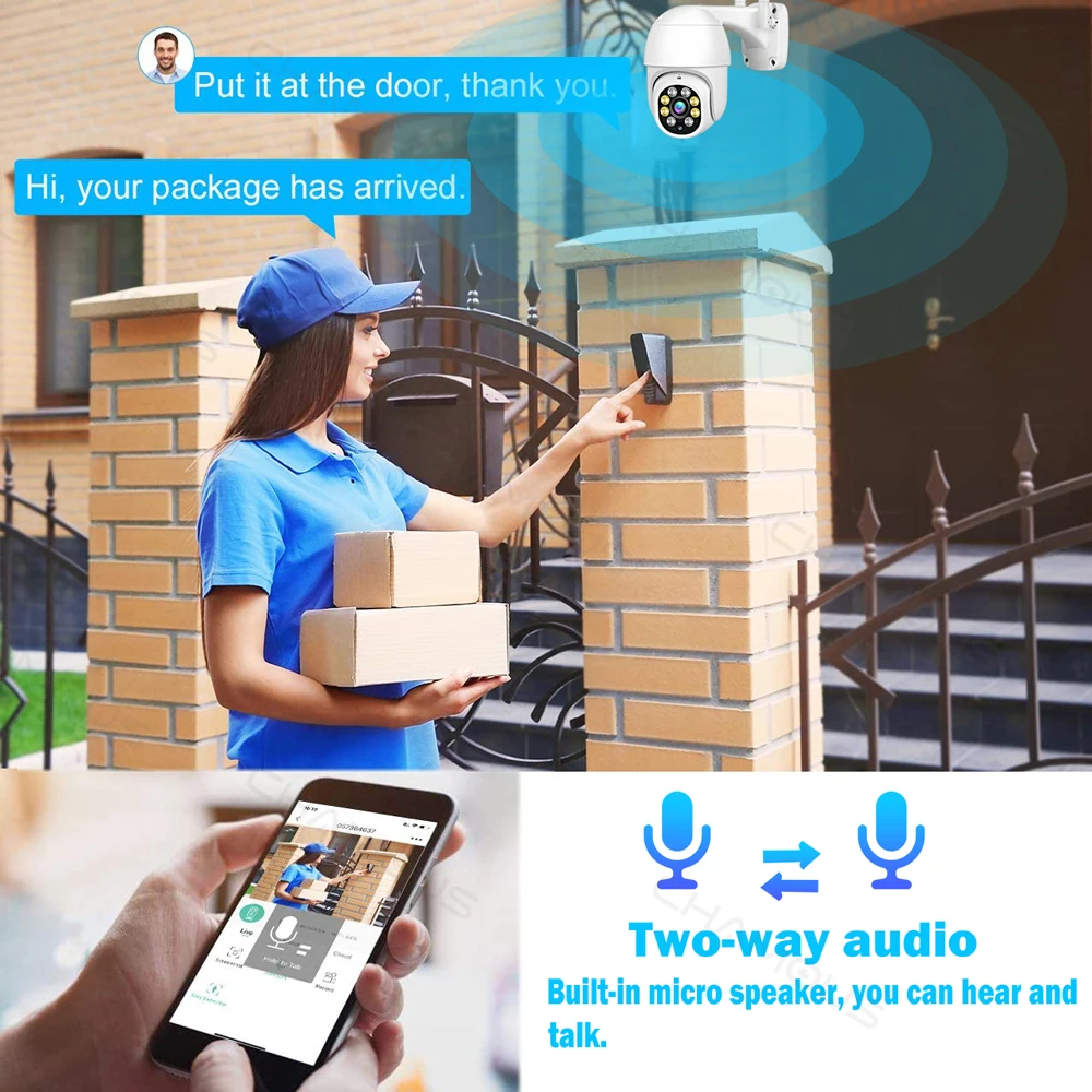 

2.4G/5G Wifi Camera IP Camera HD Mini Outdoor 1080P Auto Tracking Security Surveillance CCTV Waterproof YI Iot App