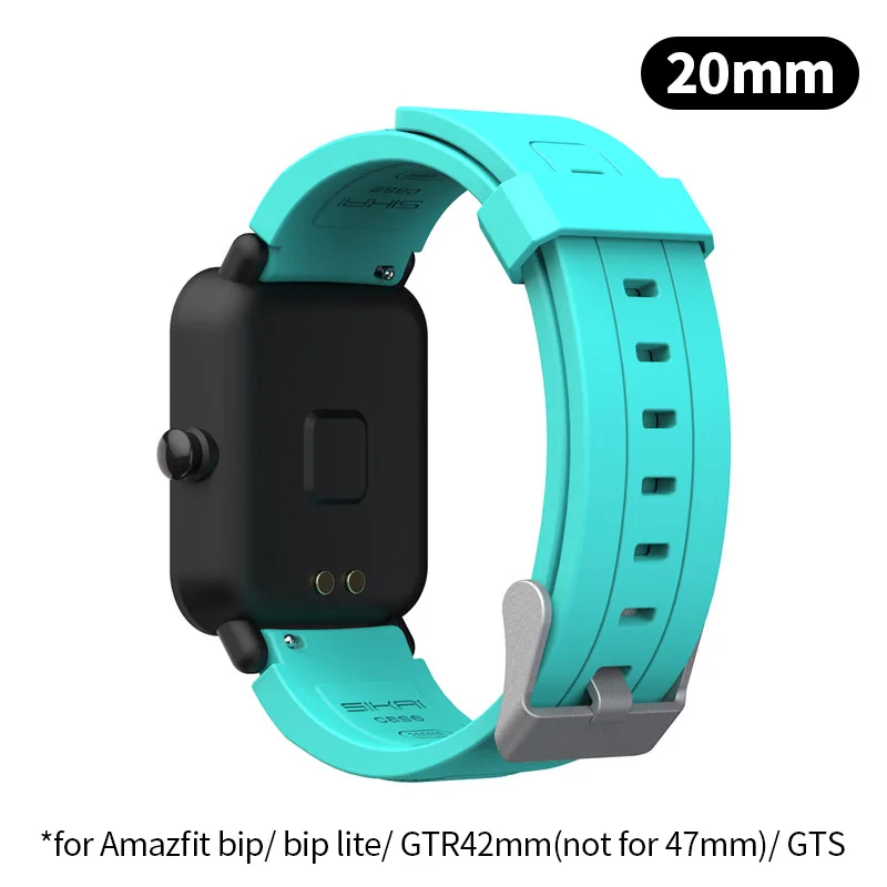 for bip GTS GTR 42mm Умный ремешок SIKAI для Amazfit bip GTS GTR 42 мм 47 мм запасной ремешок для xiaomi huami bip lite midong Bracelet 20 22 мм - Цвет: for bip GTS GTR 42mm