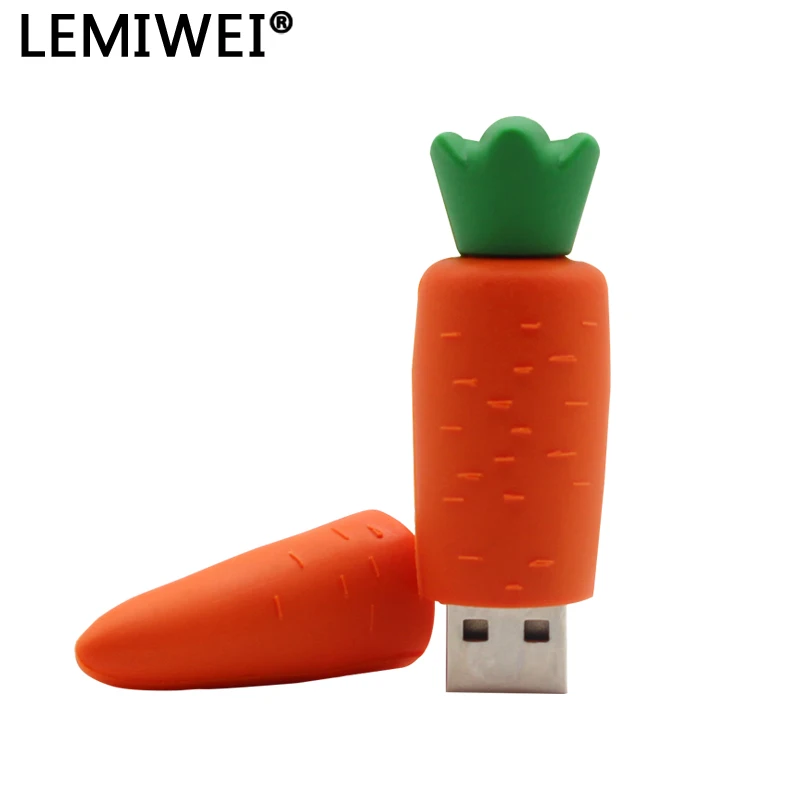 Мультяшный USB флеш-накопитель 64 ГБ 32 16 8 милый ананас морковка