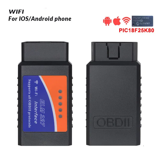 ELM327 V1.5 Bluetooth/Wi-Fi OBD2 V1.5 Mini Elm 327 PIC18F25K80 чип автоматический диагностический инструмент протокол OBDII для Android/IOS/Windows - Цвет: ELM327 wifi