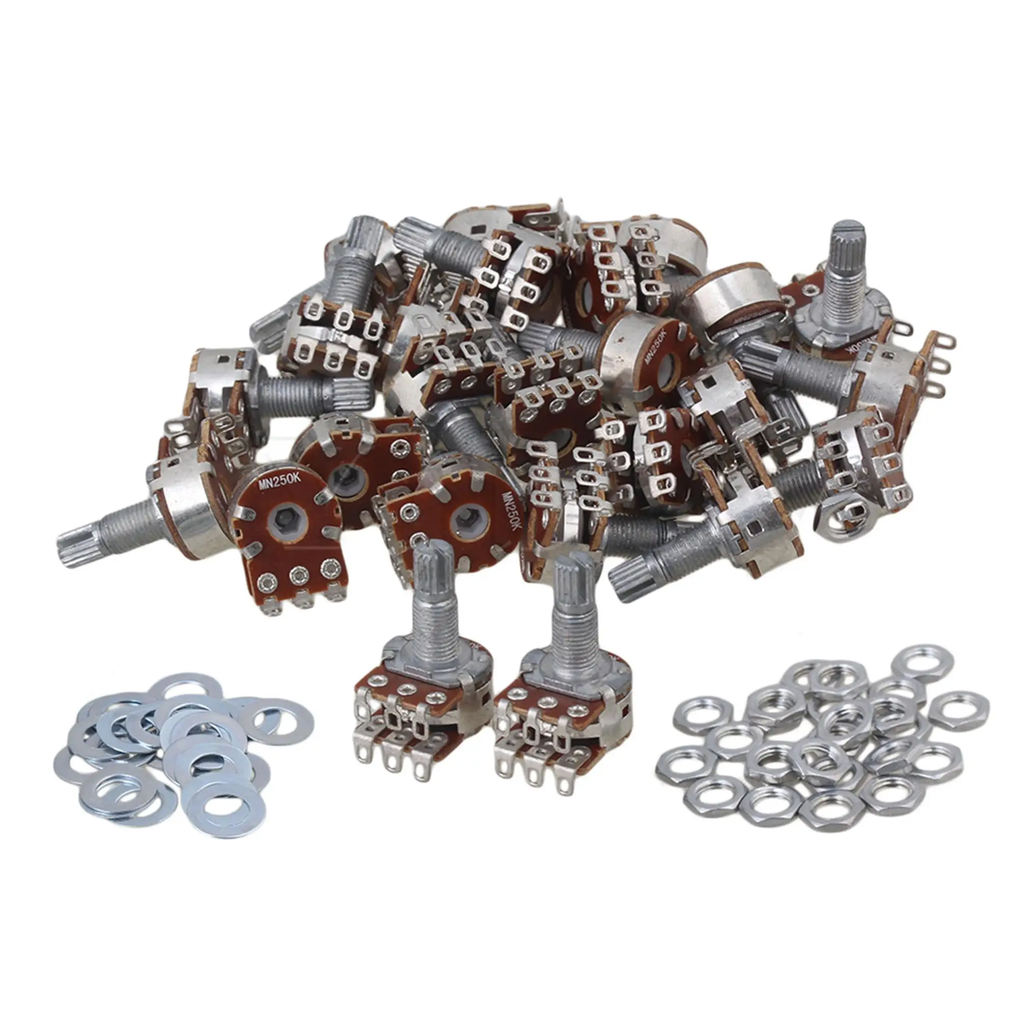 

50x Metric Full Size Split Shaft MN250K Guitar Potentiometers Guitar Part