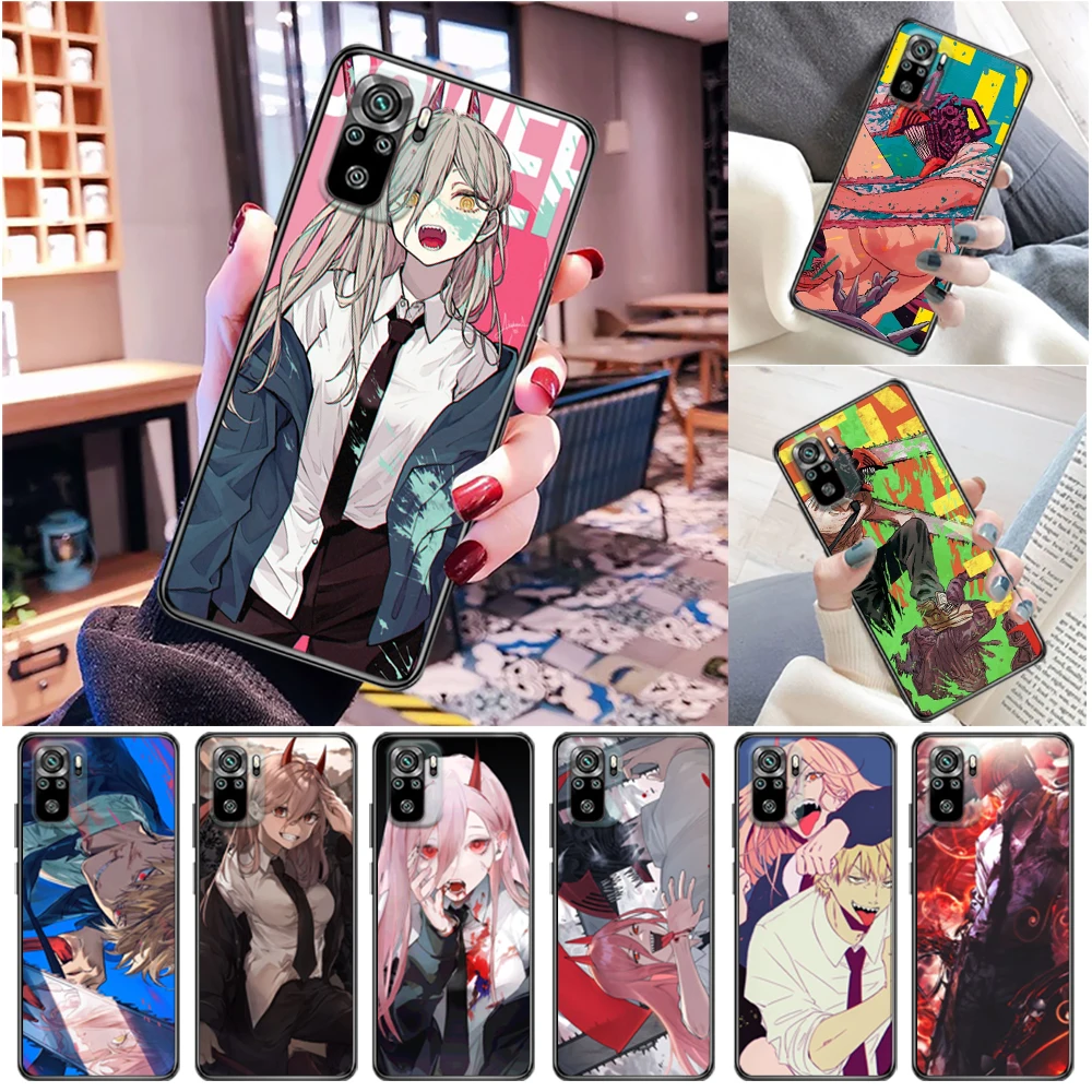 

Cartoon Anime Chainsaw Man Phone Case For Xiaomi Redmi Note 10X 10 9 Pro Max 5G 9S 9C 9A 9T 9i Chainsaw Man Anime Carcasa Funda