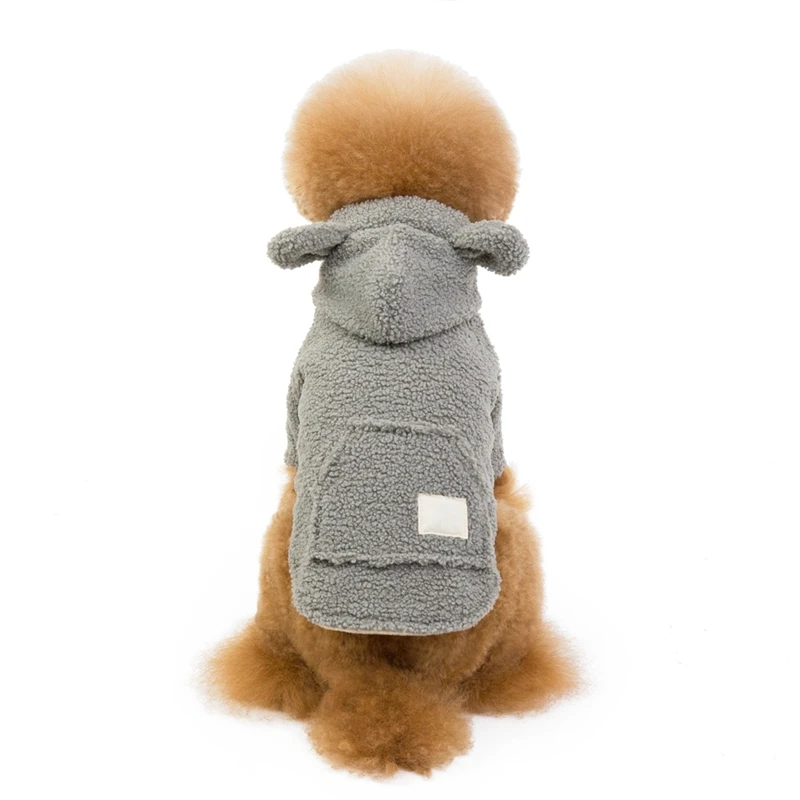Милое пальто для собак в форме медведя флисовая одежда женская зимняя куртка