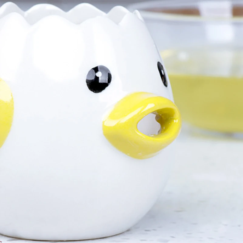 Кухонные инструменты сепаратор яиц белого цвета керамический Цыпленок