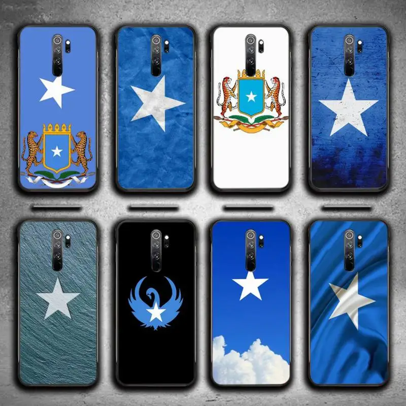 

Somalia National Flag Coat Of Arms Phone Case For Redmi 7 8 9 A K20 30 Pro Note 8 9 Pro 9s