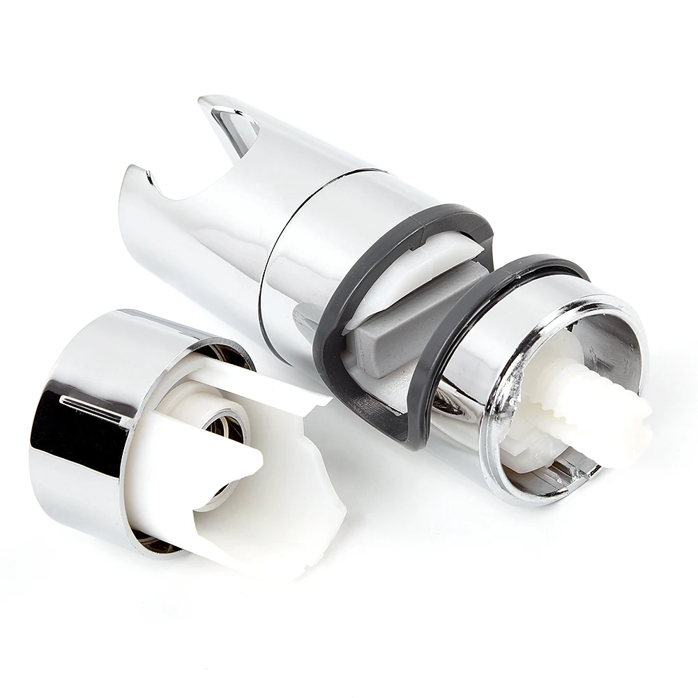 

1pc Rail Slider 20-25mm Replacement Chrome Shower Head Rail Slider ABS Material Holder Adjustable Bracket