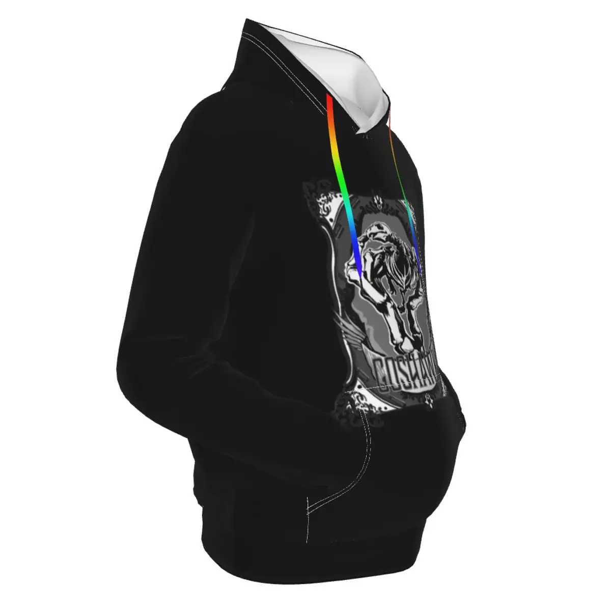 Devil Fashion Original Designer Brand Punk Rock Print Hood Sweater Party Round Neck Sweater Punk Long Sleeve Couple Sweater