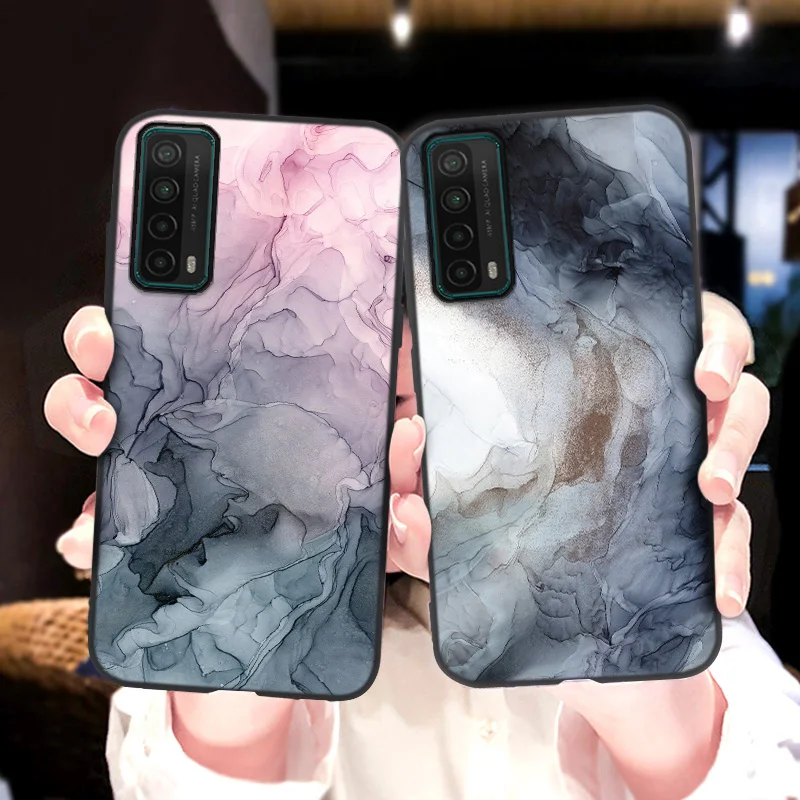 

Phone Case For Huawei P Smart 2021 Cases Silicon Marble Funda Huawei Y7 Y6 Y5 Y9 Prime 2019 2018 Y8p Y7A Y9A Z S 2020 Cover Etui