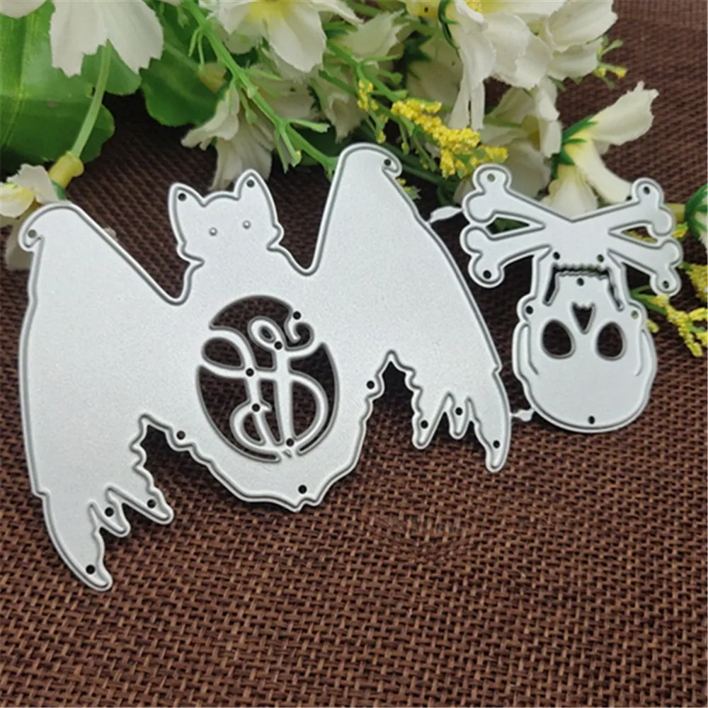 Большой набор летучая мышь на Хэллоуин рамка металлические штампы трафареты для