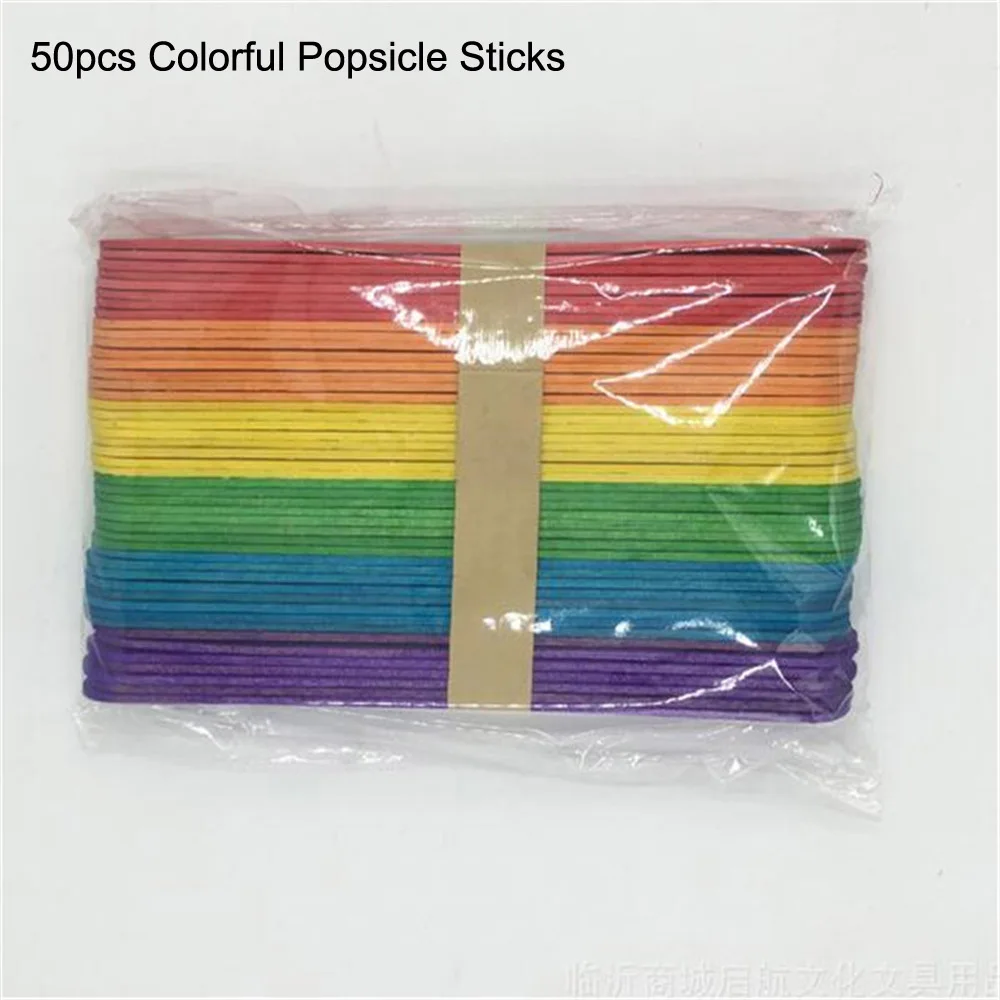 50pcs colorful 100 шт. детские игрушки красочные деревянные Счетные палочки Монтессори Обучающие принадлежности для детей Счетный стержень дошкольные Математические Игрушки - Цвет: 50pcs colorful