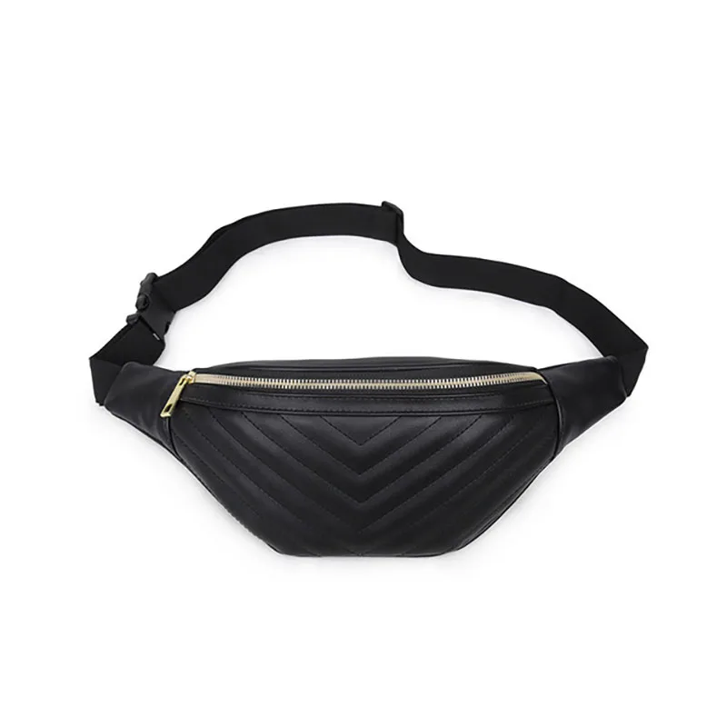 

ABQP PU Leather Fanny Pack For Women 2021 New Luxury Female Waist Bag Designers Chest Bags For Girls