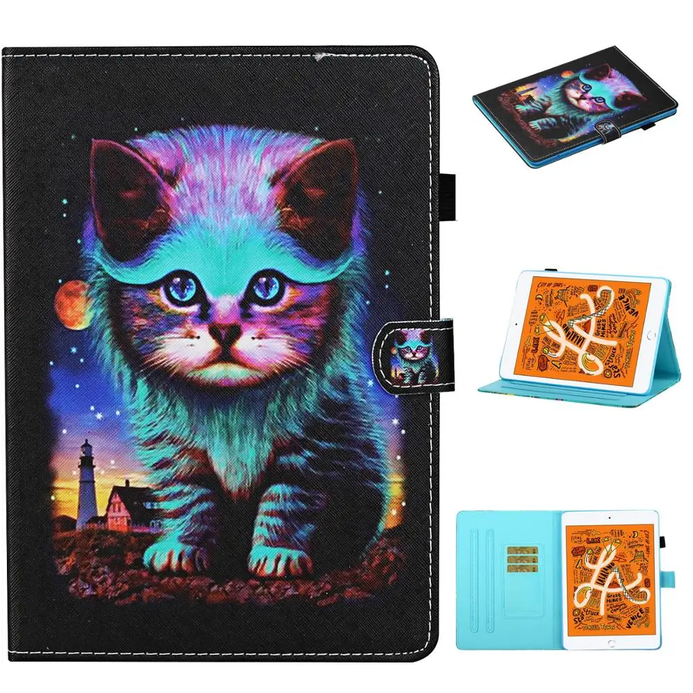 Умный чехол Mini 1 2 3 для iPad 4 7 9 дюйма защитный чехол-подставка с мультяшным рисунком