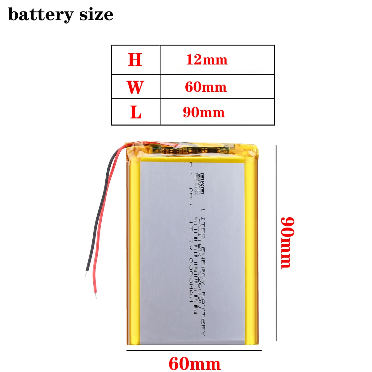 126090 3 7 v 8000mAh литий-ионный перезаряжаемый полимерный аккумулятор замена для MP4 MP5 GPS