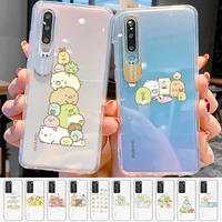 fhnblj japan anime sumikko gurashi phone case for huawei p 20 30 40 pro lite psmart2019 honor 8 10 20 y5 6 2019 nova3e