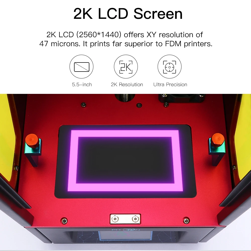 ANYCUBIC Фотон смолаы 3d принтер UV-LED сенсорный Экран Ultimate ломтик Скорость внутренний