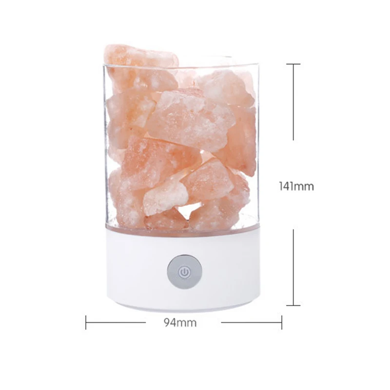 

Himalayan Crystal Salt Lamp Colorful USB Night Light Natural Negative Ion Salt Night Lamp Desk Lamparas Decoration LED Lava Lamp