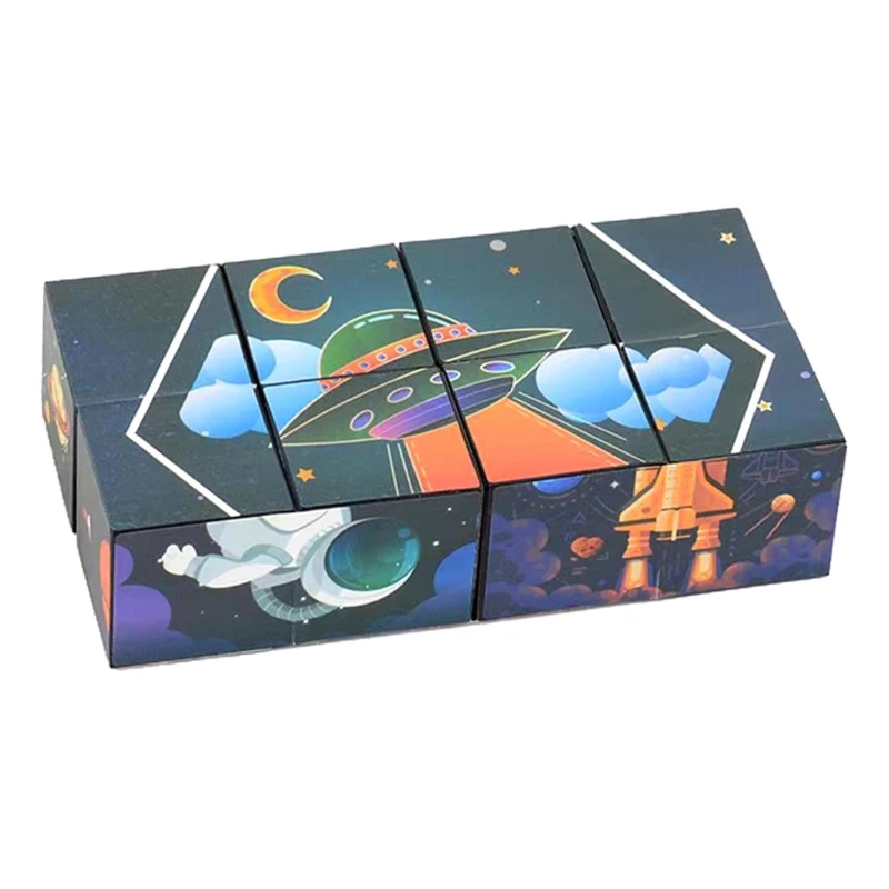 

Магический Куб 3D головоломка для раннего развития Tangram Free Flip для детей дошкольников взрослых
