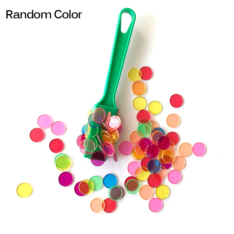

100Pcs Montessori Color Cognitive Mathematics Learning Toys Children's Magnetic Stick and Plastic Coin Educational Toys Suit
