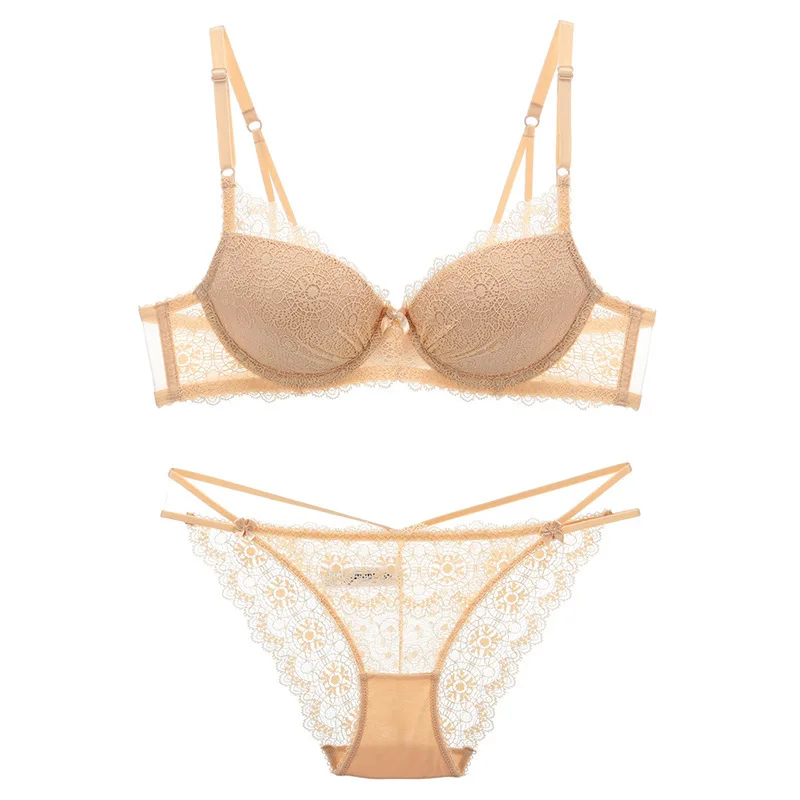 

Hjwsfdcai Super Gather Fashion Black Bra Women's Underwear Push Up Brassiere Cotton Thick Sexy Lace Lingerie Embroidered Lady