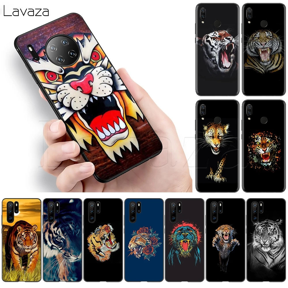 Мягкий ТПУ чехол Lavaza с изображением ровающего Тигра для Huawei Y6 Y9 Mate 10 20 30 Nova 3 3i 4 4E 5 5i