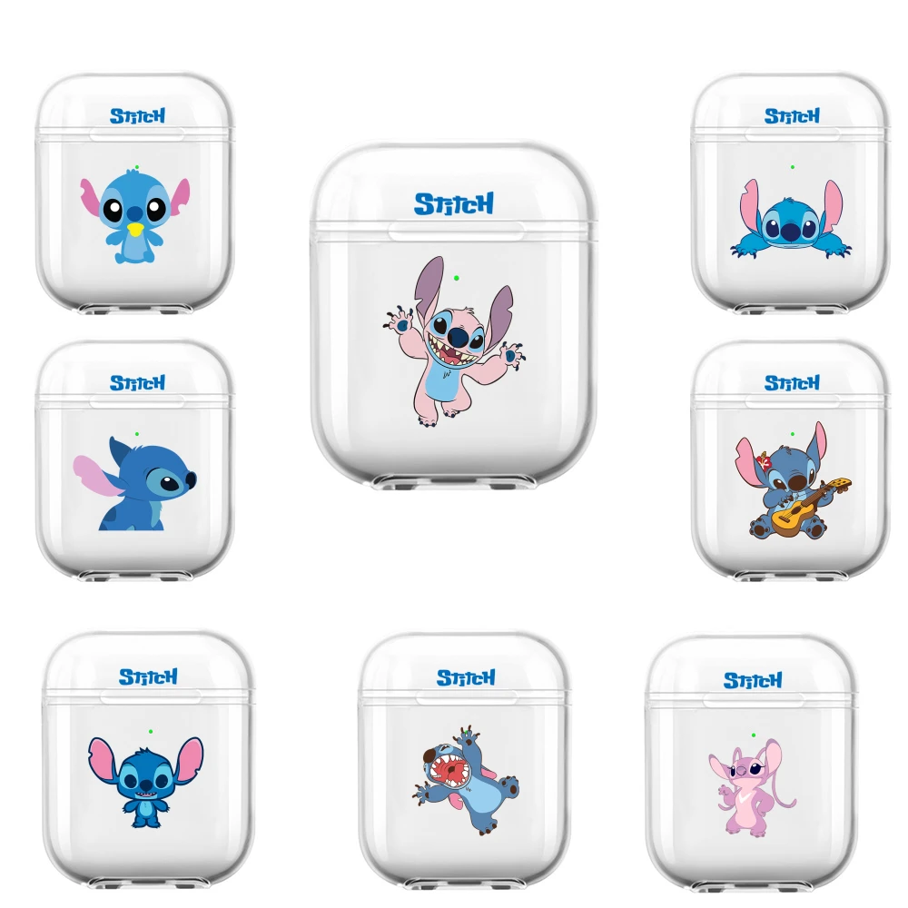 

Прозрачный чехол с мультяшным рисунком для беспроводного Bluetooth Apple Airpds1 2, Новая модная Милая надпись «Love Stitch»