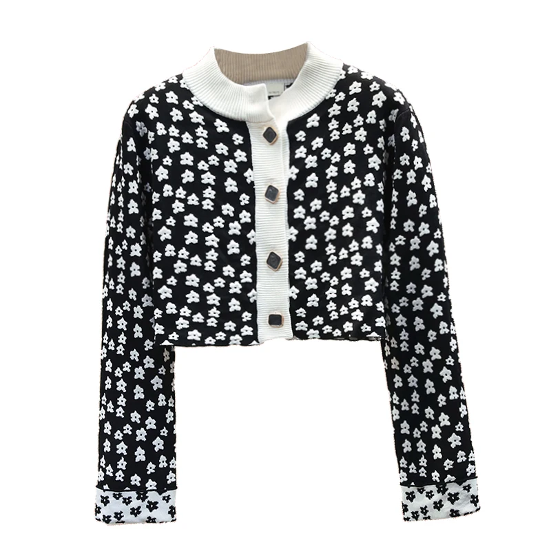 

Women's Short Knitted Jacket 2020 New Fall Winter Sweater Women's Jacquard Knit Cardigan Coat Lazy Wind Loose Pink Sweaters Lady