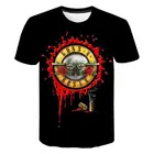 Новые летние футболки с 3D принтом Guns N Roses, повседневные мужские, женские, детские модные футболки с коротким рукавом для мальчиков и девочек, крутые топы, футболки