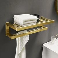 bath hardware set aluminum brushed gold towel rack corner shelf tissue holder toilet brush holder bathroom accessories set