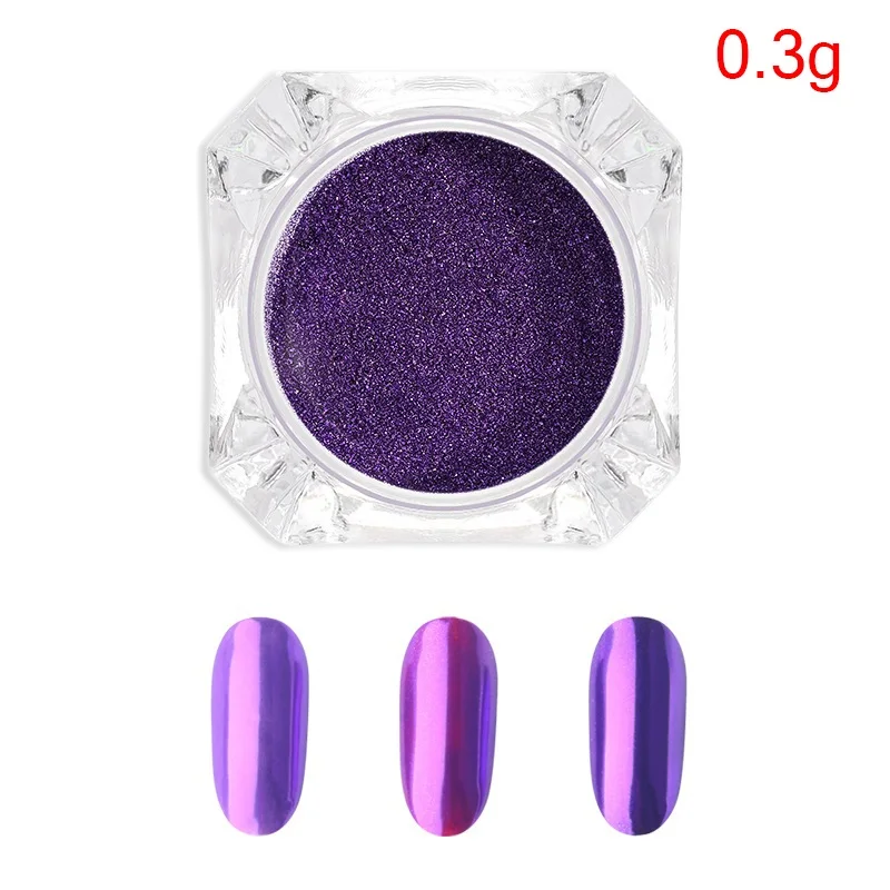 

Shiny Mirror Powder Nail Art Glitter Chrome Pigment Powder Gold Silver Rose Manicure Mirror Nail Gel Polish Glitter Dust I033