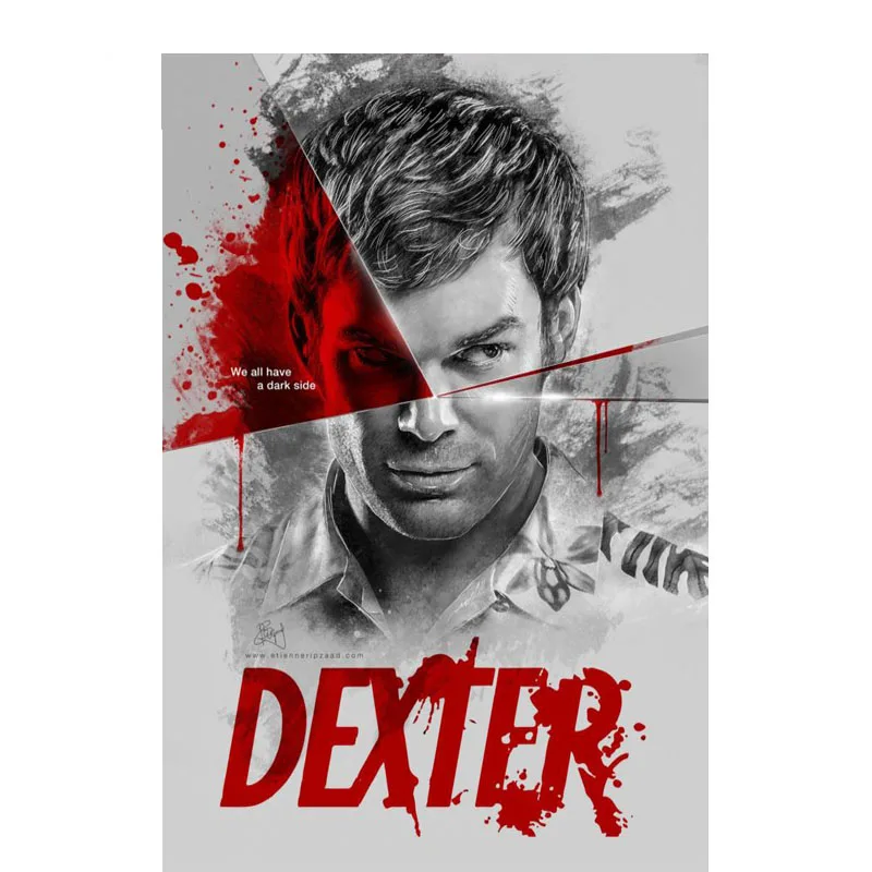 P0567 dexter signerad холст постер shepard fairey для детей подарок 40x50 см | Дом и сад