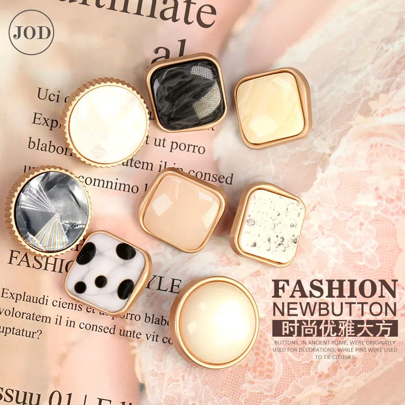 пуговицы для рукоделия Металлические с квадратным жемчугом шитья одежды