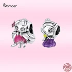 Bamoer, серебро 925 пробы, длинные волосы, девушка, очарование принцессы, бусы, S925, кулон, подходит для оригинального браслета, браслет, серебряные ювелирные изделия