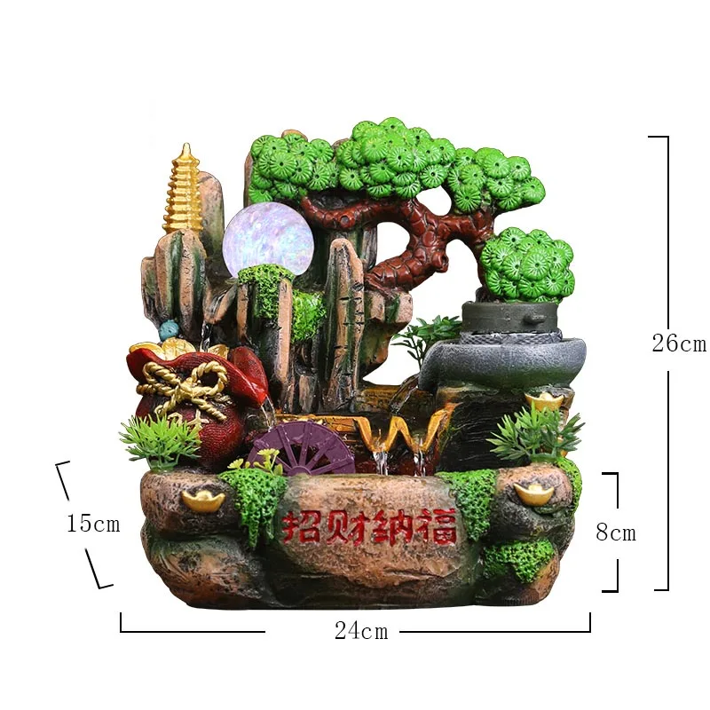 220V Feng Shui скала фонтан комнатная столешница водопад фонтаны рабочем столе Lucky