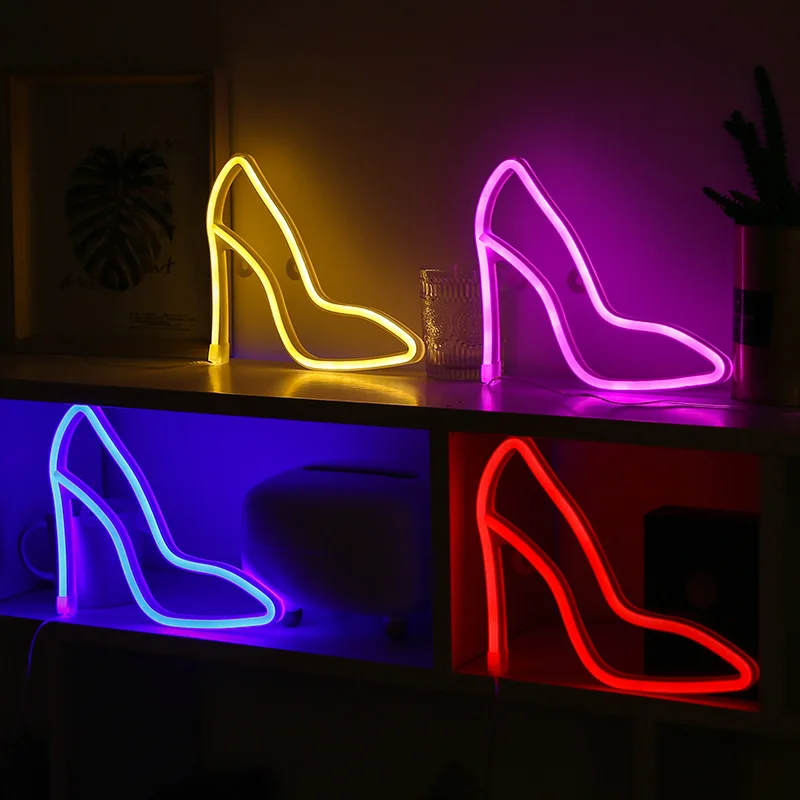 

New LED High Heels Neon Light Modeling Lamp Children Bedroom Decoration Internet-Famous Decoration Small Night Lamp