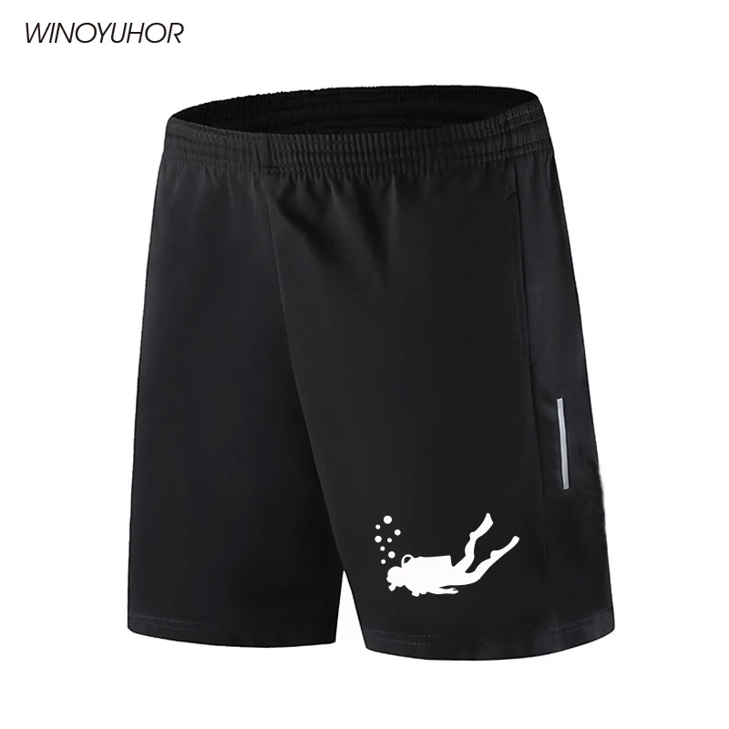 

Шорты мужские летние спортивные, с карманами и принтом акваланга