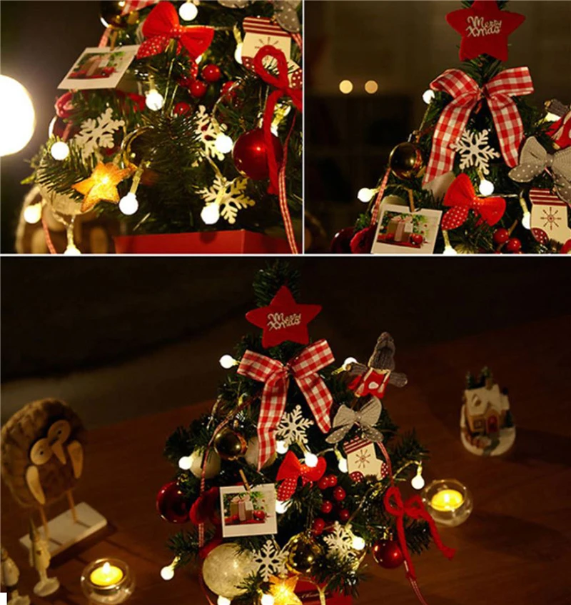 

Hot Sale Fashion Mini Christmas Tree, Tabletop Xmas Pine Tree with LED String Lights & Ornaments for Home Decoration Wholesale