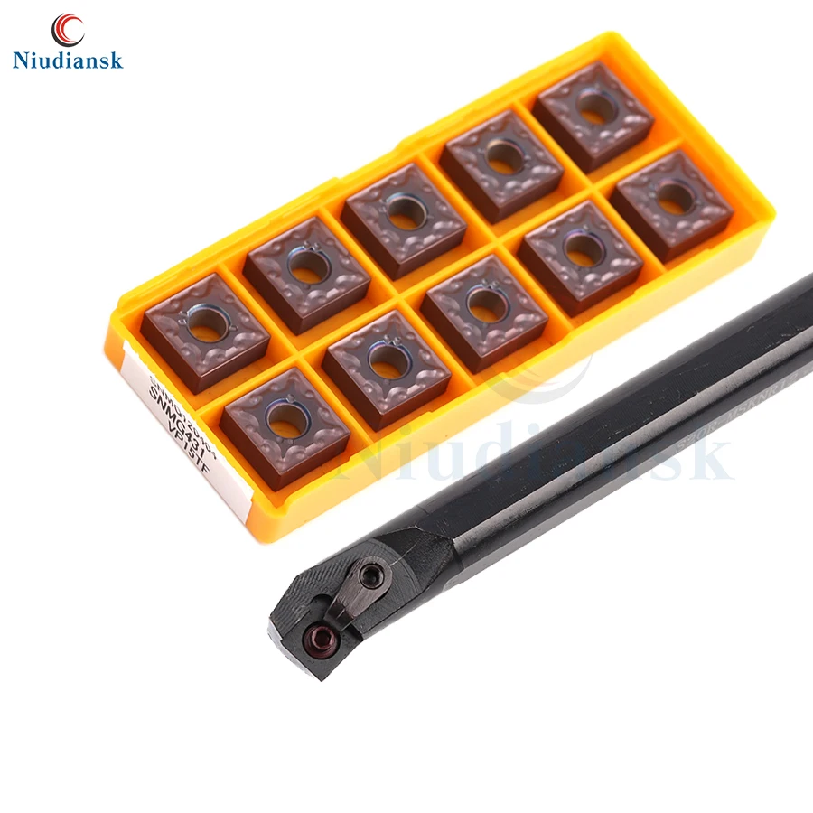 

1pc S20R-MSKNR12 Internal Turning Tool Holder S25S-MSKNR12 MSKNL +10pcs SNMG1204 Inner Hole Carbide Inserts CNC Lathe Tools Suit